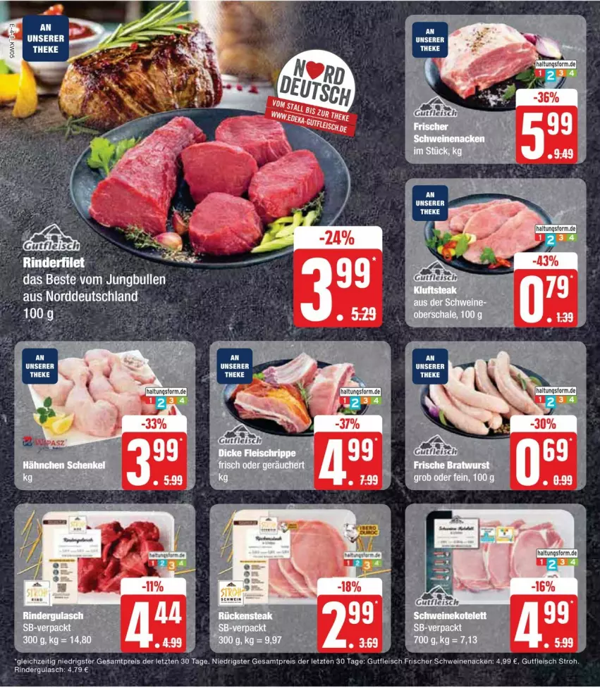 Aktueller Prospekt Edeka - Prospekte - von 29.01 bis 03.02.2024 - strona 8 - produkty: bier, eier, eis, fleisch, gulasch, gutfleisch, jungbullen, reis, rind, rinder, rindergulasch, schwein, schweine, schweinenacken, Ti, wein, weine, ZTE