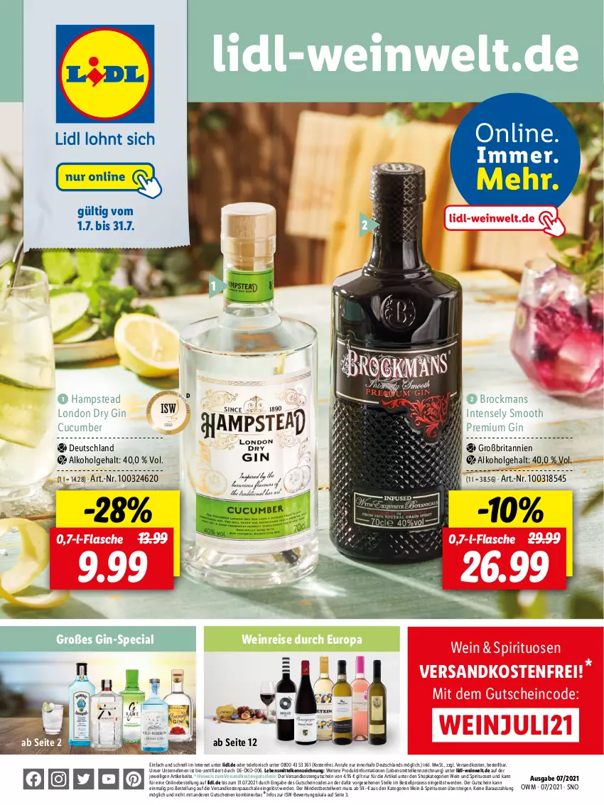 Aktueller Prospekt Lidl - Beste Weine für jeden Anlass - von 28.06 bis 31.07.2021 - strona 1