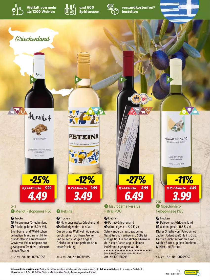 Aktueller Prospekt Lidl - Beste Weine für jeden Anlass - von 28.06 bis 31.07.2021 - strona 15