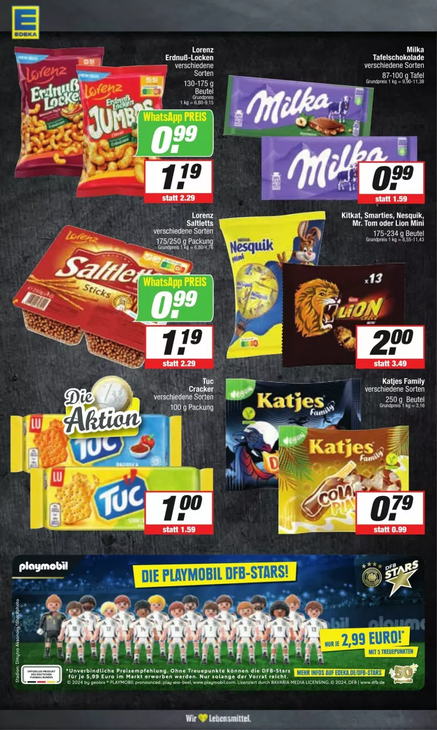 Aktueller Prospekt Edeka - Prospekte - von 18.05 bis 25.05.2024 - strona 12 - produkty: beutel, deka, erde, katjes, kitkat, lion, lorenz, milka, nesquik, playmobil, Ria, schoko, schokolade, smarties, tafelschokolade, Ti