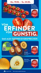 Gazetka promocyjna AldiSud - NÄCHSTE WOCHE - Gazetka - ważna od 24.06 do 24.06.2023 - strona 3 - produkty: aldi, eis, Elan, galiamelone, kiwi, Kiwi Gold, kracher, melone, reis, rispentomaten, Ti, tomate, tomaten