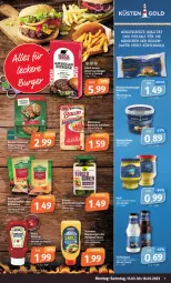 Gazetka promocyjna Markant - Prospekte - Gazetka - ważna od 18.03 do 18.03.2023 - strona 7 - produkty: bacon, burger, flasche, gurke, gurken, hamburger, homann, küsten a gold, küstengold, leine, pommes, sauce
