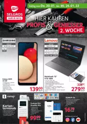 Gazetka promocyjna Selgros - Vorschau:
            Nonfood - Gazetka - ważna od 26.01 do 26.01.2022 - strona 1 - produkty: akku, AMD Radeon, deo, drucker, eis, ente, frontkamera, GPS, HDMI, kamera, kopfhörer, LG, microsd, microsdxc, notebook, radeon, reis, smartphone, Ti, Tiere, usb