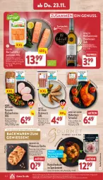 Gazetka promocyjna Aldi Nord - Von Montag - Gazetka - ważna od 25.11 do 25.11.2023 - strona 26 - produkty: asti, backwaren, bio, braten, bratwurst, cuvée, eis, filet, flasche, geback, gewürz, gin, grill, henkel, Heu, Kaninchenkeule, kasseler, lachs, lachsfilet, Mantel, nuss, Ofen, Plunder, reis, Ria, Rückenbraten, schenkel, schwein, sirup, Speck, Tasche, Ti, tiefpreis, tisch, trolli, wein, Weißwein, wurst, ZTE