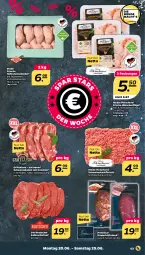 Gazetka promocyjna Netto - Angebote ab Montag - Gazetka - ważna od 25.06 do 25.06.2022 - strona 3 - produkty: eis, ente, fenster, fleisch, Fleischerei, Frische Hähnchen, grill, hackfleisch, hähnchenflügel, hähnchenschenkel, henkel, hüftsteak, kalbsschnitzel, natur, rind, rinder, Rostocker, schenkel, Schere, schnitzel, schwein, schweine, Schweinehackfleisch, steak, wein, weine