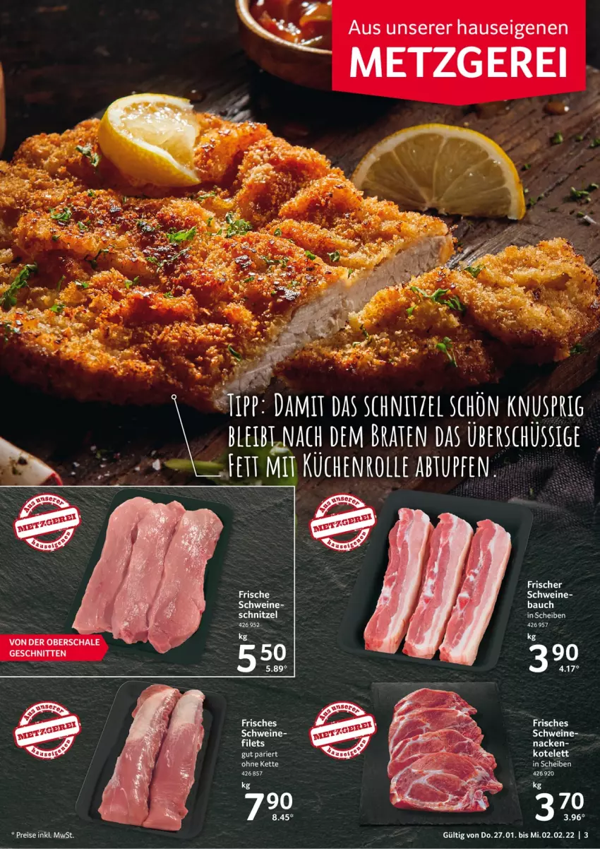 Aktueller Prospekt Selgros - Vorschau:
            Food - von 27.01 bis 02.02.2022 - strona 3 - produkty: Bau, filet, filets, schnitzel, schwein, schweine, Ti, wein, weine