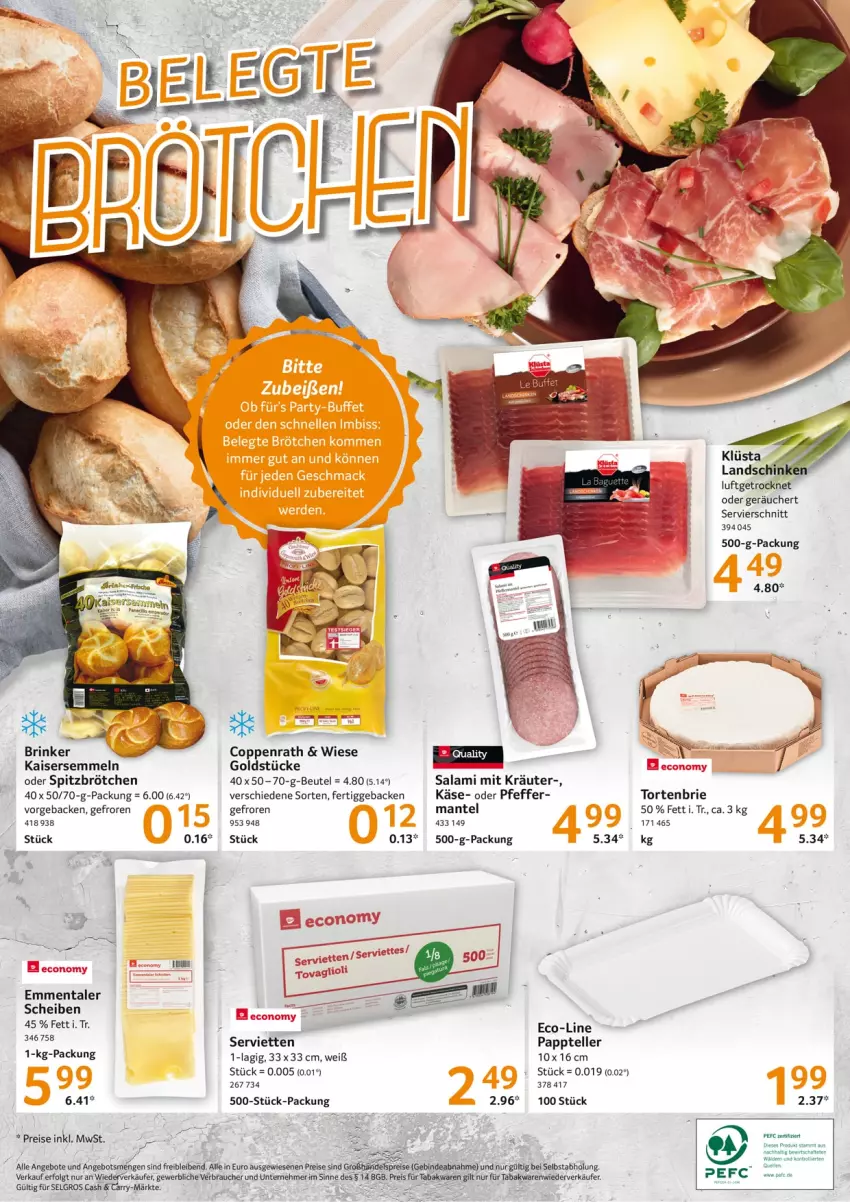 Aktueller Prospekt Selgros - Vorschau:
            Food - von 27.01 bis 02.02.2022 - strona 32 - produkty: angebot, angebote, beutel, brie, brötchen, coppenrath, eis, elle, emmentaler, geback, Goldstücke, Kaiser, Kaisersemmel, Käse, kräuter, LG, Mantel, pfeffer, Rauch, reis, salami, Semmel, Serviette, servietten, teller, Ti, torte