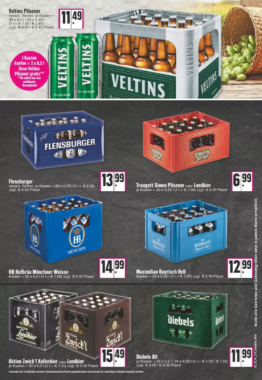 Aktueller Prospekt E Center - Angebote der Woche - von 27.02 bis 04.03.2023 - strona 19 - produkty: bier, elle, erde, getränk, getränke, pils, pilsener, sim, Ti, veltins, veltins pilsener