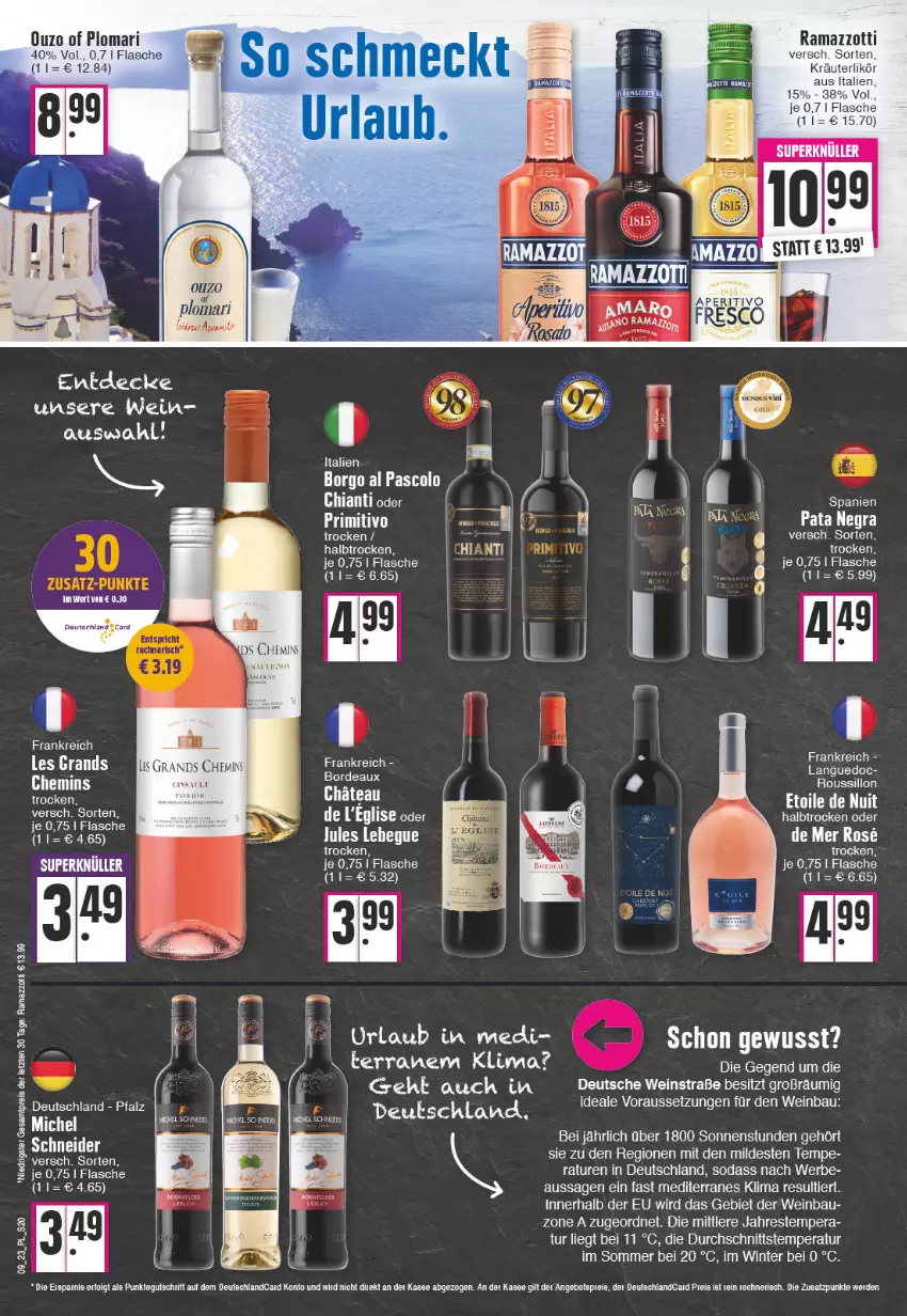 Aktueller Prospekt E Center - Angebote der Woche - von 27.02 bis 04.03.2023 - strona 20 - produkty: Bau, chia, chianti, decke, eis, ente, flasche, kräuter, kräuterlikör, likör, ouzo, primitivo, rama, ramazzott, ramazzotti, reis, Soda, tee, Ti, wein, zott, ZTE