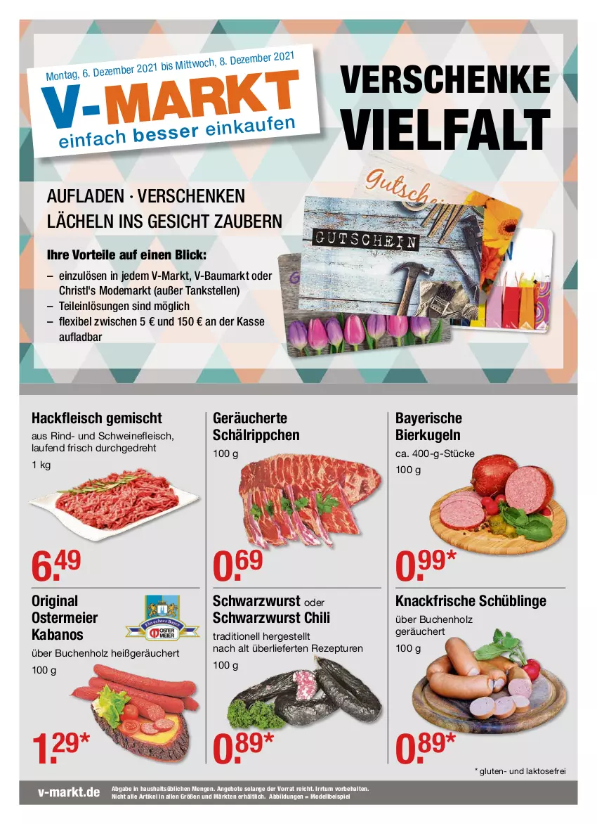 Aktueller Prospekt Vmarkt - V-Markt - von 06.12 bis 08.12.2021 - strona 1