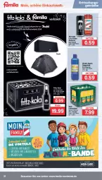 Gazetka promocyjna Famila - Prospekte - Gazetka - ważna od 06.04 do 06.04.2024 - strona 21 - produkty: Afri Cola, angebot, angebote, cola, coupon, coupons, deit, eis, erfrischungsgetränk, erfrischungsgetränke, flasche, fritz, getränk, getränke, gewinnspiel, grapefruit, lautsprecher, limo, limonade, limonaden, Rana, reis, Spiele, Sport, Ti, Vivaris, Zelt