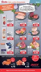 Gazetka promocyjna Famila - Prospekte - Gazetka - ważna od 06.04 do 06.04.2024 - strona 8 - produkty: ammerländer, auer, aufschnitt, axe, Bau, Bauer, Becher, braten, bratenaufschnitt, burger, eis, elle, fleisch, fleischkäse, fleischsalat, grill, grillhähnchen, grillhaxe, Haxe, Käse, kernschinken, kochschinken, leine, mac, merl, Mett, mettwurst, Neuburger, nuss, reis, rotwein, saft, salat, salz, schinken, schwein, schweine, schweinebraten, schweinefleisch, snack, snacks, Spezi, Ti, wein, weine, wiener, wiener würstchen, wurst, würstchen, zwiebel, zwiebelmettwurst