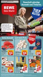 Gazetka promocyjna Rewe - Prospekte - Gazetka - ważna od 03.02 do 03.02.2024 - strona 1 - produkty: aktionspreis, auer, barilla, bio, bohne, bohnen, bohnenkaffee, braten, champignon, champignons, coupon, dallmayr, dallmayr prodomo, decke, eis, fertiggericht, gemahlener bohnenkaffee, gulasch, jungbullen, kaffee, Kinder, kinder bueno, pasta, prodomo, regal, reis, rind, rinder, rinder-rouladen, rouladen, Schal, Schale, telefon, Ti, tiefpreis, uhr, Yo, YouCook