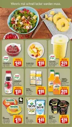 Gazetka promocyjna Rewe - Prospekte - Gazetka - ważna od 03.02 do 03.02.2024 - strona 6 - produkty: ananas, apfel, apfelsaft, arla, arla skyr, aufstrich, Becher, brot, brotaufstrich, direktsaft, ehrmann, erde, frucht, grana, granatapfel, granatapfelkerne, ingwer, kraft, mousse, Rana, saft, Schal, Schale, Skyr, sweet ananas, Ti, valensina