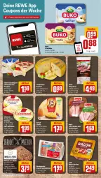 Gazetka promocyjna Rewe - Prospekte - Gazetka - ważna od 03.02 do 03.02.2024 - strona 9 - produkty: bacon, brot, brötchen, Buko, cambozola, champignon, coupon, coupons, eis, fol epi, frischkäse, geback, géramont, gin, grill, hafer, Hefe, herta, Käse, leerdammer, mac, mehl, mestemacher, reifen, reis, ring, rouge, rougette, saft, saftschinken, salami, schinken, schnittkäse, Ti, toast, tulip, weichkäse