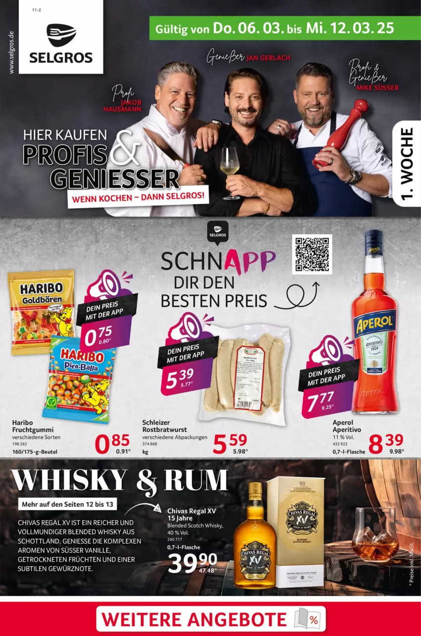 Aktueller Prospekt Selgros - Food - von 06.03 bis 12.03.2025 - strona 1 - produkty: angebot, angebote, beutel, bratwurst, eis, flasche, frucht, früchte, früchten, fruchtgummi, gewürz, haribo, LG, regal, reis, rostbratwurst, schott, Ti, vanille, whisky, wurst