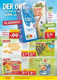 Gazetka promocyjna Netto Marken-Discount - Filial-Angebote - Gazetka - ważna od 15.10 do 15.10.2022 - strona 10 - produkty: auer, bestpreis, bio, chicken nuggets, curry, dauertiefpreis, dip, drink, eis, hafer, milch, ndk, nuggets, pfanne, pfannen, reis, rügenwalder, Ti, tiefpreis, toast, toasty, versandkostenfrei