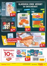 Gazetka promocyjna Netto Marken-Discount - Filial-Angebote - Gazetka - ważna od 15.10 do 15.10.2022 - strona 13 - produkty: angebot, aqua, auer, bestpreis, bio, bordelaise, coupon, coupons, dauertiefpreis, decke, eis, filet, fisch, gutfried, lachs, lachsfilet, Räucherlachs, reis, rwe, salz, Schal, Schale, schlemmerfilet, Sushi, Ti, tiefpreis, tisch, veggie, ZTE
