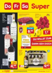 Gazetka promocyjna Netto Marken-Discount - Filial-Angebote - Gazetka - ważna od 15.10 do 15.10.2022 - strona 30 - produkty: antipasti, asti, beere, beeren, bestpreis, doppio passo, eis, Falsches Filet, filet, fisch, fleisch, grill, grillo, himbeer, himbeere, himbeeren, jungbullen, Käse, lachs, ndk, passo, pasta, pils, pilsener, premium pils, primitivo, reis, rosato, rotwein, saft, salat, Schal, Schale, steiner, Ti, versandkostenfrei, warsteiner, wein, Weißwein, wurst