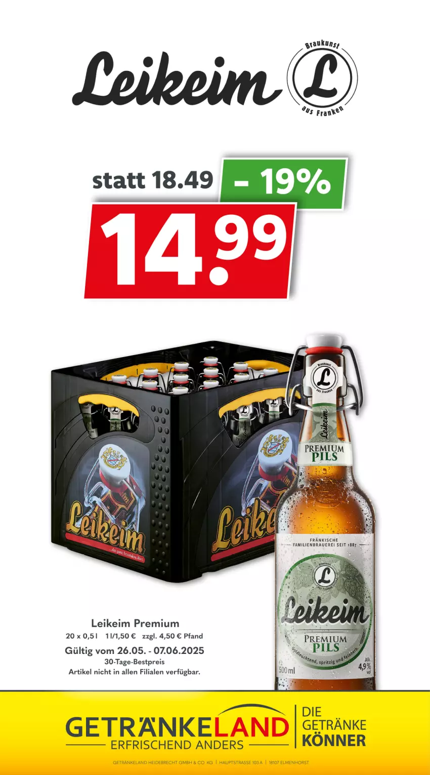 Aktueller Prospekt Getraenkeland - von 25.05 bis 06.06.2025 - strona 10 - produkty: auer, bestpreis, eis, Elan, getränk, getränke, reis, Ti