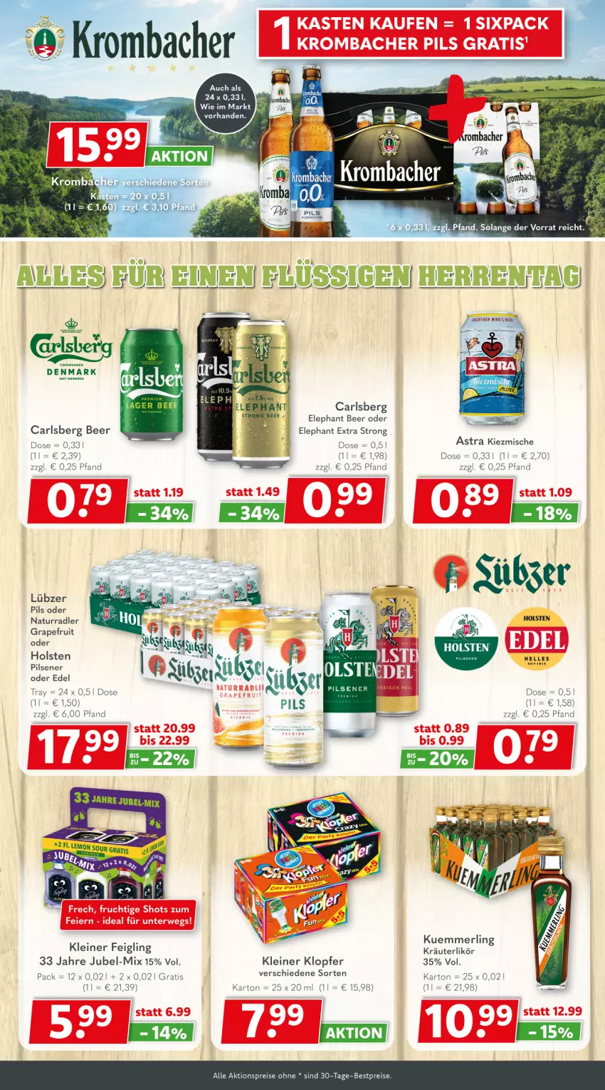 Aktueller Prospekt Getraenkeland - von 25.05 bis 06.06.2025 - strona 4 - produkty: aktionspreis, Astra, bestpreis, bestpreise, carlsberg, carlsberg beer, eis, elle, grapefruit, holsten, holsten pilsener, kleiner feigling, kleiner klopfer, kräuter, kräuterlikör, kuemmerling, leine, likör, Lübzer, merl, natur, pils, pilsener, radler, reis, Ti