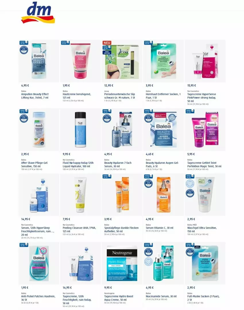 Aktueller Prospekt Dm Drogerie - Prospekte - von 27.01 bis 02.02.2022 - strona 3 - produkty: after shave, aqua, cin, creme, Effect, elle, hyaluron, Maske, natur, neutrogena, Peeling, Persen, rum, Serum, slip, socken, Spezi, tagescreme, Ti, Unterwäsche, vita, Vitamin C, waschgel