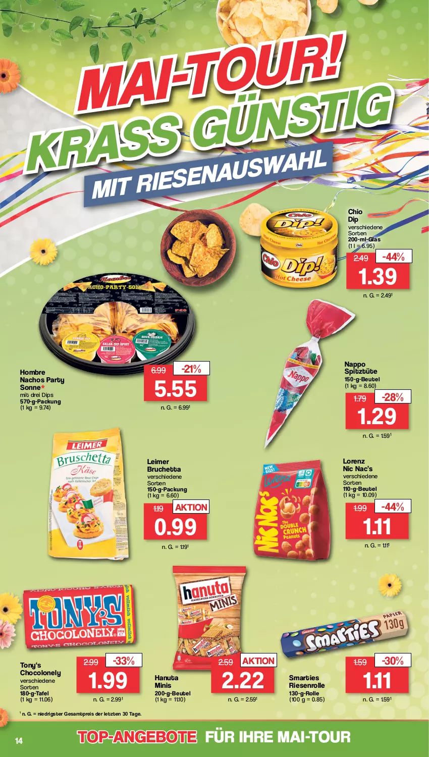 Aktueller Prospekt Famila - Prospekte - von 24.04 bis 29.04.2023 - strona 20 - produkty: angebot, angebote, beutel, dip, eimer, eis, hanuta, leimer, lorenz, nacho, Nachos, reis, smarties, Ti, top-angebot, Tüte, ZTE