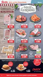 Gazetka promocyjna Famila - Prospekte - Gazetka - ważna od 29.04 do 29.04.2023 - strona 6 - produkty: auer, aufstrich, braten, bratwurst, braun, brot, brotaufstrich, brötchen, eintopf, eis, fleisch, gewürz, Gewürzmischung, gin, grill, Kaiser, Kaisersülze, kasseler, Kasselerbraten, kräuter, Leberrolle, mac, Mett, metten, Mettenden, natur, reis, rostbratwurst, sac, salami, Schal, Schale, schinken, schinkenwurst, schnitzel, schwein, snack, snacks, Sport, Streichzart, tesa, Ti, topf, wein, wurst