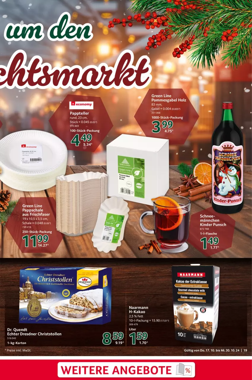 Aktueller Prospekt Selgros - Gastronomie - von 17.10 bis 30.10.2024 - strona 19 - produkty: angebot, angebote, elle, gabel, Holz, kakao, Kinder, pommes, Schal, Schale, Stollen, teller, Ti