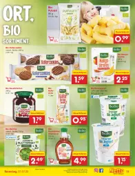 Gazetka promocyjna Netto Marken-Discount - Filial-Angebote - Gazetka - ważna od 01.07 do 01.07.2023 - strona 11 - produkty: angebot, auer, bestpreis, bio, Bio-Gemüse, cookie, cookies, dauertiefpreis, drink, eis, hafer, Hafercookies, Haferdrink, joghur, joghurt, kirsch, kirsche, kirschen, mango, mangos, natur, naturjoghurt, reifen, reis, sauerkirschen, sirup, Ti, tiefpreis, ZTE