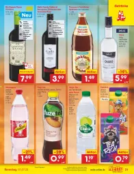 Gazetka promocyjna Netto Marken-Discount - Filial-Angebote - Gazetka - ważna od 01.07 do 01.07.2023 - strona 21 - produkty: angebot, auer, bestpreis, bio, cabernet, cabernet sauvignon, dauertiefpreis, doppio passo, eis, fleisch, frankfurter, frucht, fuze tea, gallo, gallo family, getränk, getränke, grill, Käse, mac, mit frucht, ouzo, passo, pasta, Pastagericht, primitivo, reis, rotwein, sauvignon, schweppes, tee, Ti, tiefpreis, volvic, wasser, wein, ZTE