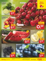 Gazetka promocyjna Netto Marken-Discount - Filial-Angebote - Gazetka - ważna od 01.07 do 01.07.2023 - strona 5 - produkty: angebot, asti, beere, beeren, bestpreis, bio, brombeere, brombeeren, eis, fleisch, früchte, galiamelone, heidelbeere, heidelbeeren, kirsch, kirsche, kirschen, limette, limetten, melone, Mett, metten, Nektar, nektarinen, obst, reis, Schal, Schale, Ti, wasser, wassermelone, ZTE