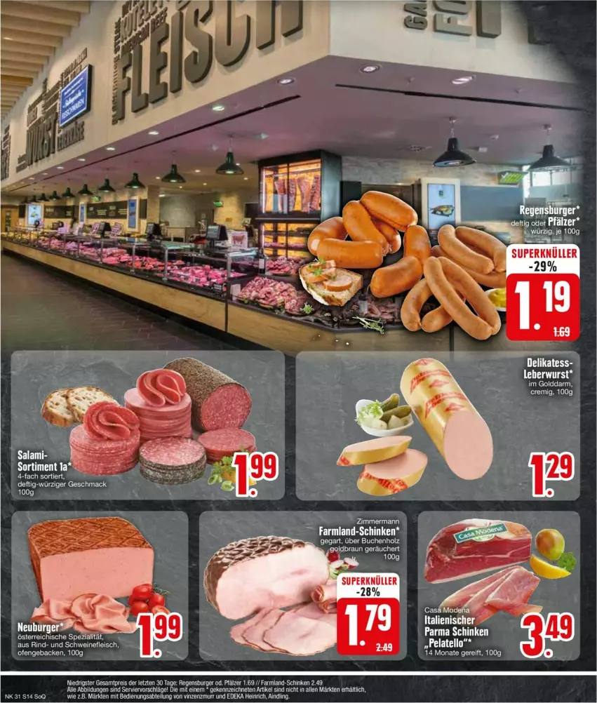 Aktueller Prospekt Edeka - Prospekte - von 29.07 bis 03.08.2024 - strona 14 - produkty: Abtei, buch, burger, deka, eis, Holz, Mode, regensburger, reis, schinken, Ti, ZTE