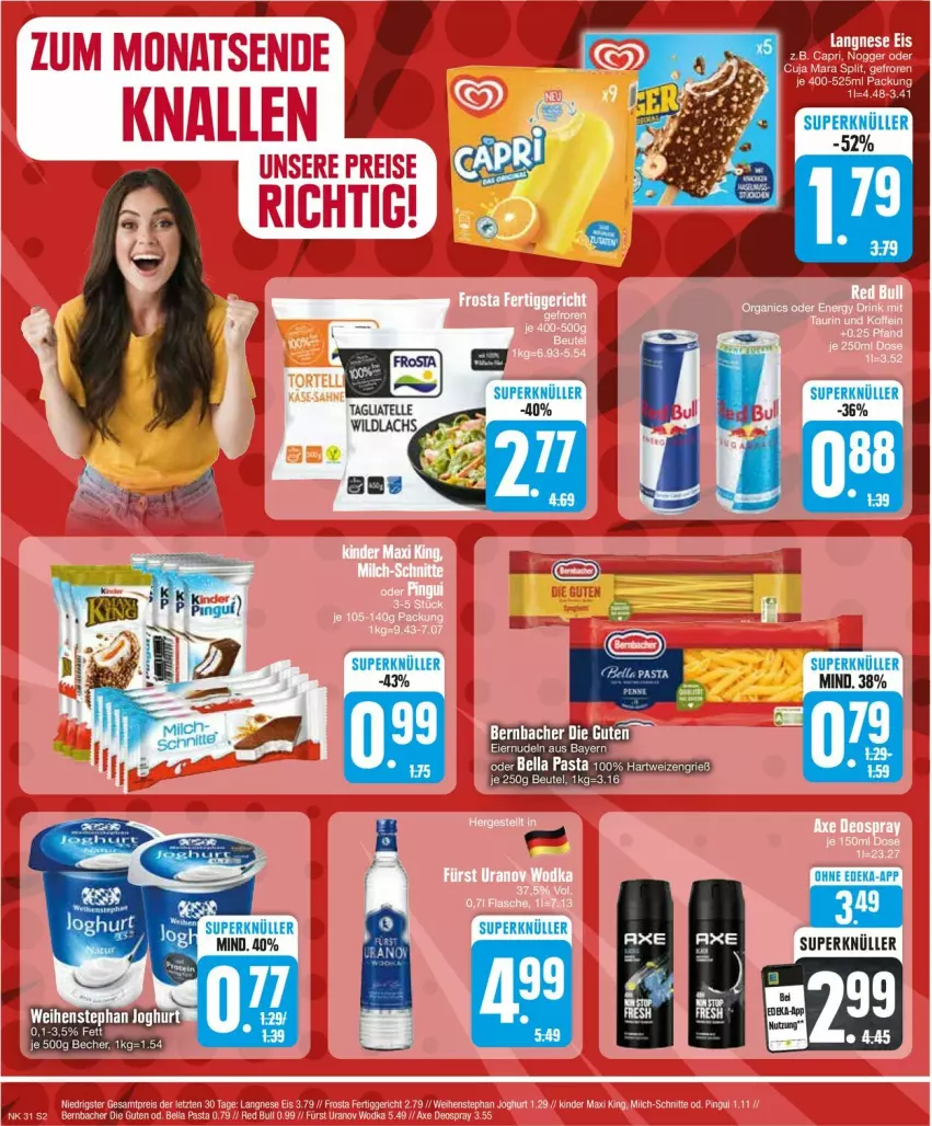 Aktueller Prospekt Edeka - Prospekte - von 29.07 bis 03.08.2024 - strona 2 - produkty: deka, elle, lachs, tagliatelle, Wild, wildlachs