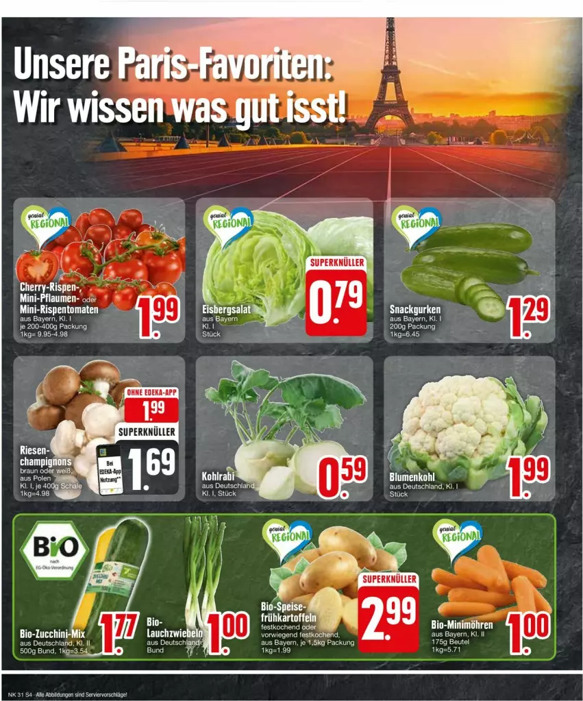 Aktueller Prospekt Edeka - Prospekte - von 29.07 bis 03.08.2024 - strona 4 - produkty: eis, Frühkartoffeln, gurke, gurken, kartoffel, kartoffeln, mini-rispentomaten, pflaume, pflaumen, rispentomaten, snack, tomate, tomaten