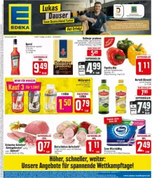 Gazetka promocyjna Edeka - Prospekte - Gazetka - ważna od 03.08 do 03.08.2024 - strona 1 - produkty: angebot, angebote, aperitif, aperol, aufschnitt, bertolli, bier, bierschinken, bohne, bohnen, braten, dallmayr, dallmayr prodomo, elle, flasche, gulasch, kaffee, küche, Küchen, küchentücher, milch, mit gemüse, Müller, müllermilch, olive, oliven, olivenöl, paprika, prodomo, schinken, schnitzel, schwein, schweine, schweine-schnitzel, Ti, tuc, tücher, wein, weine, zewa