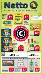 Gazetka promocyjna Netto - Angebote ab Montag - Gazetka - ważna od 16.04 do 16.04.2022 - strona 1 - produkty: butter, decke, Deckel, gin, hasseröder, irische butter, kerrygold, küche, Küchen, Küchenhelfer, leerdammer, pils, premium pils, rotkäppchen, sekt, Ti, toffifee