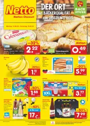 Gazetka promocyjna Netto Marken-Discount - Filial-Angebote - Gazetka - ważna od 19.08 do 19.08.2023 - strona 1 - produkty: actimel, angebot, backofen, baguette, banane, bananen, bestpreis, buch, discount, ecco, eis, frucht, fruchtsecco, géramont, hasseröder, Holz, ndk, nestlé, nestlé schöller, Ofen, pils, premium pils, reis, rotkäppchen, Schöller, sekt, stube, Ti, wiener, wiener würstchen, würstchen, ZTE