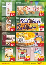 Gazetka promocyjna Netto Marken-Discount - Filial-Angebote - Gazetka - ważna od 19.08 do 19.08.2023 - strona 19 - produkty: Amber, angebot, backmischung, bahlsen, bestpreis, creme, Dr. Oetker, eis, ferrero, giotto, haselnuss, kuchen, lambertz, mac, Macarons, nuss, pfirsich, pfirsiche, Popp, reis, rezept, rezepte, schnitten, Spezi, Ti, torte, ZTE