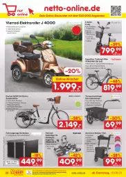 Gazetka promocyjna Netto Marken-Discount - Filial-Angebote - Gazetka - ważna od 19.08 do 19.08.2023 - strona 32 - produkty: abdeckplane, akku, angebot, angebote, Anhänger, discount, Dreirad, E-Bike, E-Roller, Einkaufstasche, eis, Elektro, Elektroroller, Fahrrad, Fahrradheckträger, Garten, Heckträger, Kette, kracher, ndk, nexus, reis, Ria, Roller, Schal, shimano, Sport, Tasche, Ti, vita