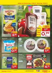 Gazetka promocyjna Netto Marken-Discount - Filial-Angebote - Gazetka - ważna od 19.08 do 19.08.2023 - strona 43 - produkty: angebot, Bau, bestpreis, butter, eis, feinkost, grill, Käse, kräuter, kräuterbutter, mac, meggle, Ofen, Ofenkäse, reis, rind, rouge, rougette, salat, salate, sauce, saucen, senf, Ti, tisch, ZTE