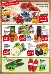 Gazetka promocyjna Kupsch - Angebote der Woche - Gazetka - ważna od 22.01 do 22.01.2022 - strona 6 - produkty: avocado, beere, beeren, bio, blume, blumen, blumenkohl, Blutorange, erdbeere, erdbeeren, gurke, heidelbeere, heidelbeeren, himbeer, himbeere, himbeeren, mandarine, mandarinen, mango, nuss, orange, orangen, paprika, paprika rot, Physalis, saft, salat, Salatgurke, Schal, Schale, Spitzpaprika, tafeltrauben, Ti, trauben