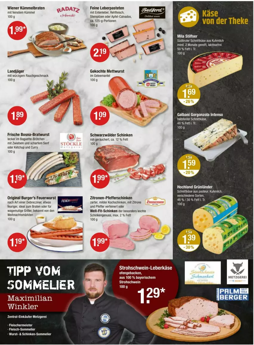 Aktueller Prospekt Vmarkt - Prospekte - von 21.03 bis 27.03.2024 - strona 3 - produkty: apfel, baguette, Berger, braten, bratwurst, brötchen, burger, curry, debrecziner, eier, eis, ente, fleisch, galbani, gelee, gin, gorgonzola, grill, grünländer, halbfester schnittkäse, hochland, ideal zum braten, intenso, Käse, ketchup, kochschinken, landjäger, mac, Mantel, Meister, Mett, mettwurst, milch, mit zwiebeln, nuss, pastete, pfeffer, pilze, Rauch, schinken, schnittkäse, schwarzwälder schinken, senf, Steinpilze, südtiroler, Ti, wiener, wurst, zitrone, zitronen, zwiebel, zwiebeln