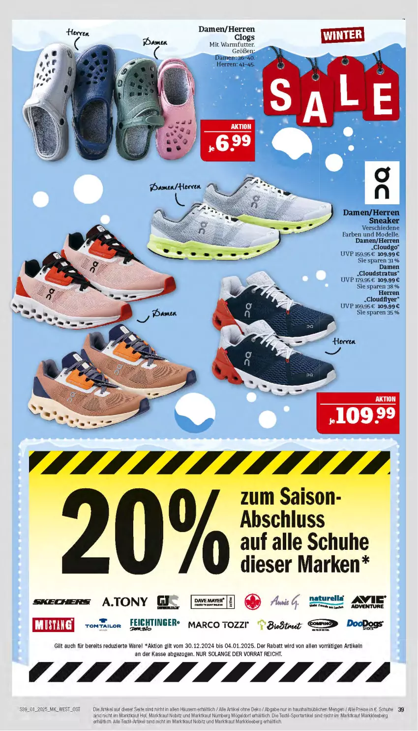 Aktueller Prospekt Marktkauf - Prospekt - von 29.12.2024 bis 04.01.2025 - strona 39 - produkty: Clogs, eis, reis, rel, schuhe, Sport, Ti