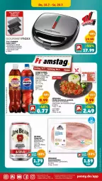 Gazetka promocyjna Penny - Prospekte - Gazetka - ważna od 20.07 do 20.07.2024 - strona 17 - produkty: 7UP, bourbon, braten, cola, eis, erfrischungsgetränk, fleisch, getränk, hackfleisch, hinterschinken, jim beam, kentucky straight, latte, Mixgetränk, pepsi, regal, rind, sandwich, schinken, schwein, Schwip Schwap, Ti, tuc, wein, whiskey