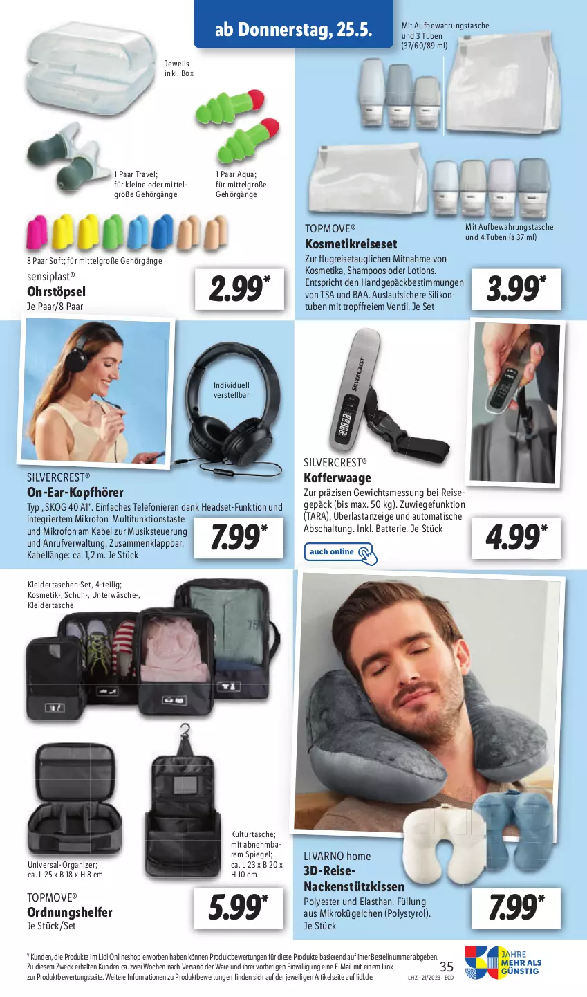 Aktueller Prospekt Lidl - Aktionsprospekt - von 22.05 bis 27.05.2023 - strona 43 - produkty: aufbewahrungstasche, auto, batterie, eis, gefu, kleid, kleider, kosmetik, leine, LG, reis, Schal, shampoo, spiegel, Tasche, taschen, Ti, tisch, weck