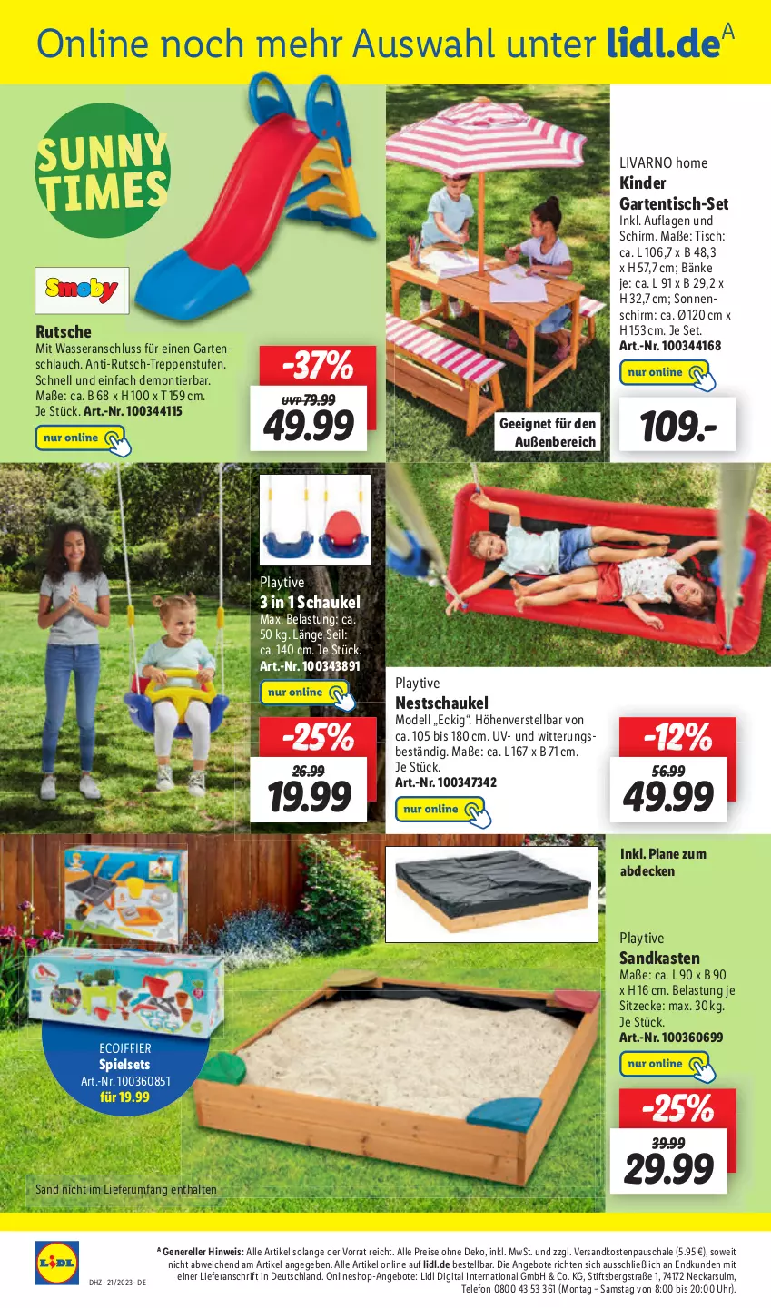 Aktueller Prospekt Lidl - Aktionsprospekt - von 22.05 bis 27.05.2023 - strona 62 - produkty: angebot, angebote, dell, eis, elle, Mode, ndk, reis, rel, rum, Schal, Schale, schlauch, sonnenschirm, Ti