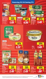 Gazetka promocyjna Lidl - Aktionsprospekt - Gazetka - ważna od 27.05 do 27.05.2023 - strona 53 - produkty: bresso, Cap, cappuccino, cerealien, cin, coppenrath, danone, elle, Goldstücke, Käse, rama, teller, Ti, weichkäse