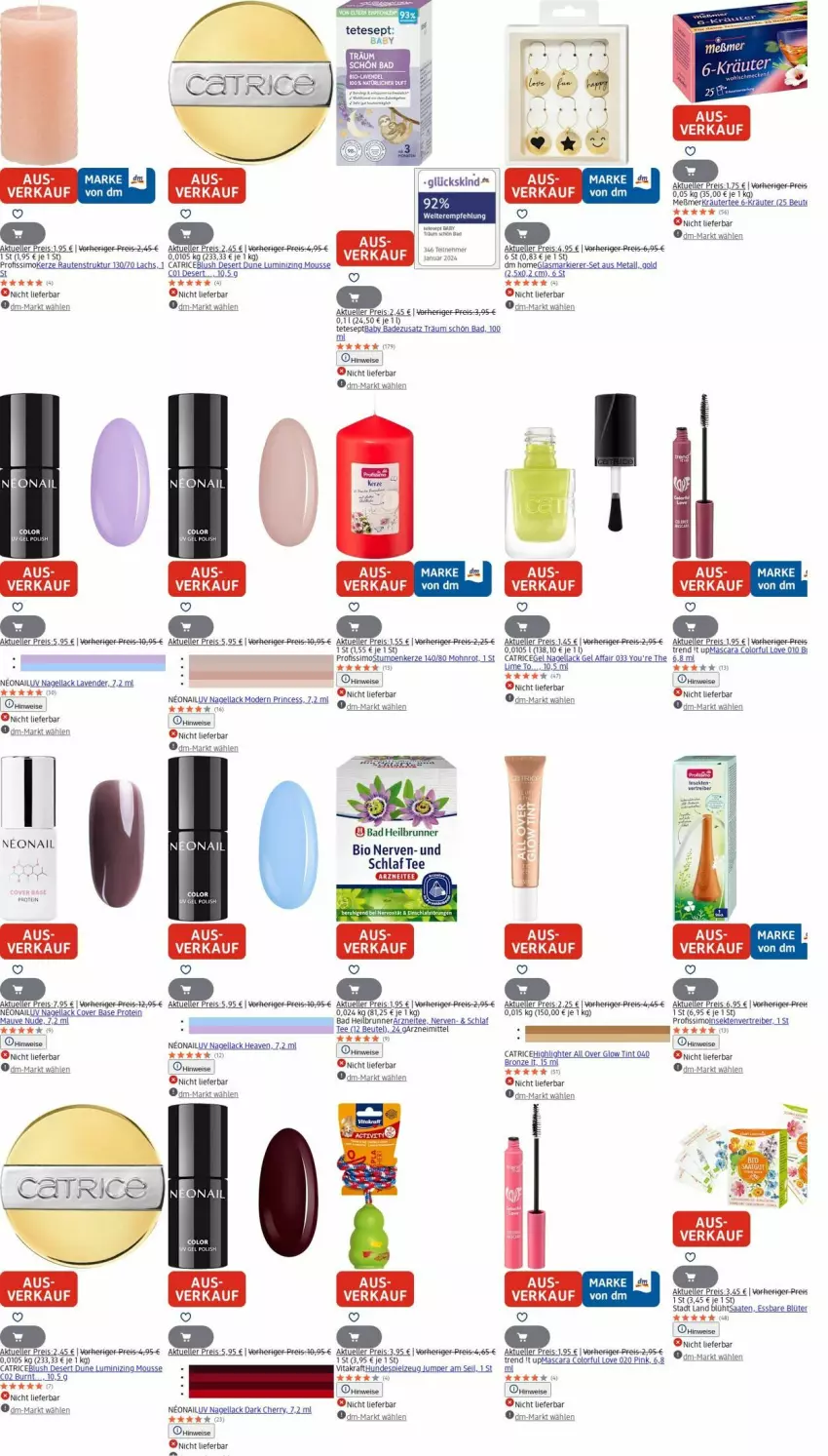 Aktueller Prospekt Dm Drogerie - Prospekte - von 28.07 bis 06.08.2025 - strona 24 - produkty: Bad, beutel, bio, Blüte, eis, elle, kerze, kraft, kräuter, lack, Mascara, Mode, mousse, Nagellack, Profissimo, reis, sekt, sim, spielzeug, tee, Ti, uhu, vita, vitakraft