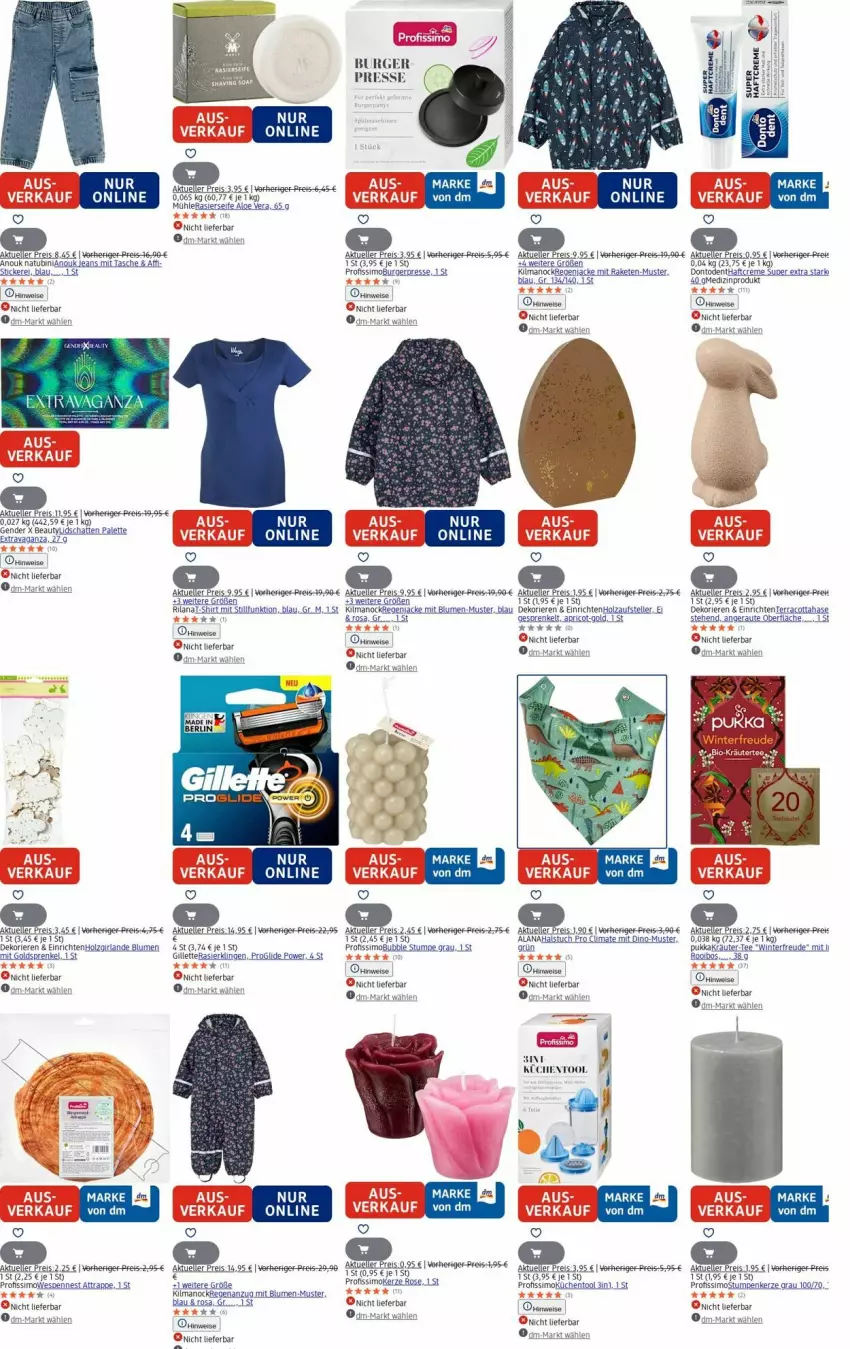 Aktueller Prospekt Dm Drogerie - Prospekte - von 28.07 bis 06.08.2025 - strona 28 - produkty: aloe vera, Anzug, blume, blumen, burger, creme, eis, elle, ente, gillette, Girlande, Haftcreme, Holz, Jacke, jeans, kerze, kräuter, küche, Küchen, medizinprodukt, Palette, penne, Profissimo, Rasierklinge, rasierklingen, reis, rel, Seife, shirt, sim, Tasche, tee, teller, Ti
